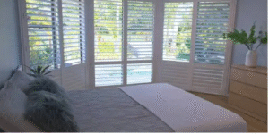 custom-designed plantation shutters